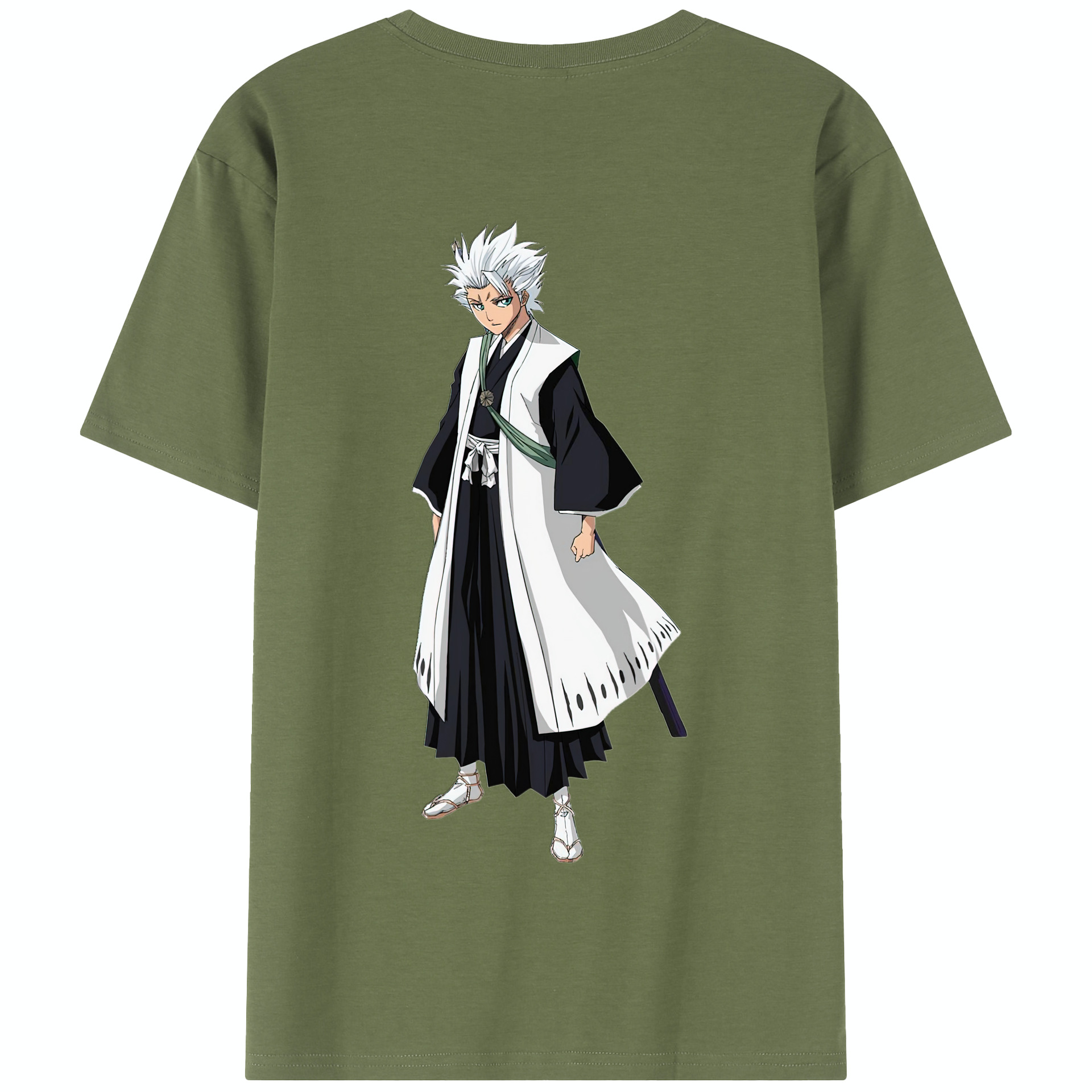 （画像用） ブリーチ 日番谷冬獅郎（ひつがや とうしろう） BLEACH Hitsugaya Toushirou 綿100％半袖Tシャツ（背面プリント）